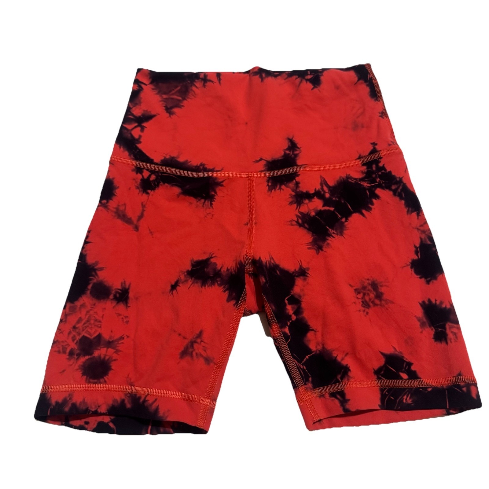Lululemon Wunder Train Hr Short 6" - Tie Dye Carnation Red Black - 4